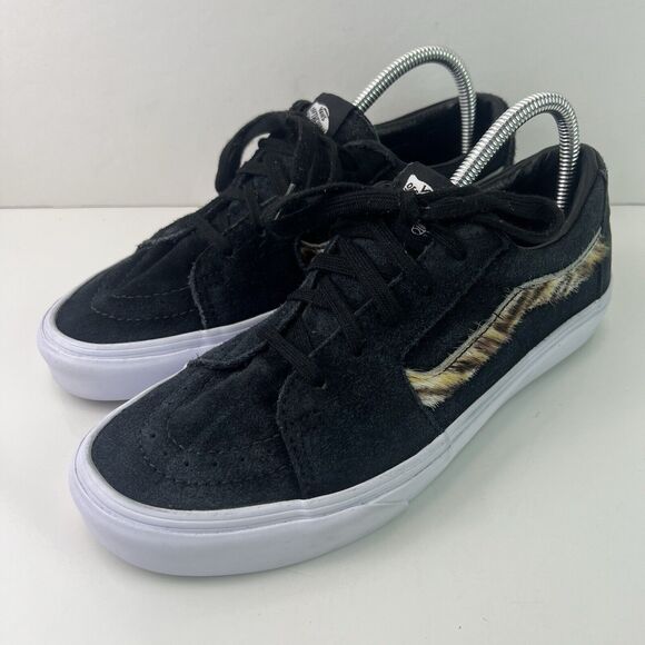 Shoes - Vans Sk8-Low Animal Print Tiger Black Suede Sneakers Size 9.5